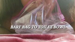 BARF BAG TO TOILET BOWL