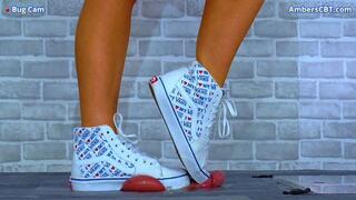 Shredding His Cock & Balls Under My Vans Hi Tops - Bug Cam - A145BUG