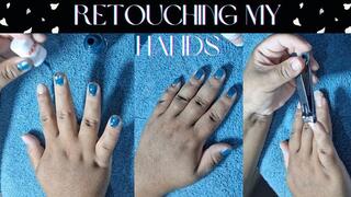 Cutting and painting my nails