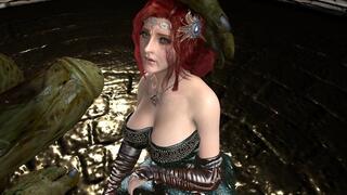 Triss Got Fucked And Bred By A Giant Green Orc