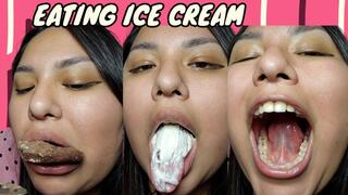 Eating ice cream