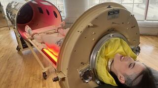 Elise Graves takes Reese for a ride in the Iron Lung