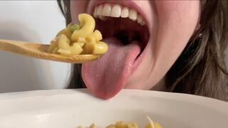 Tiny in Giantess's Pasta Bowl