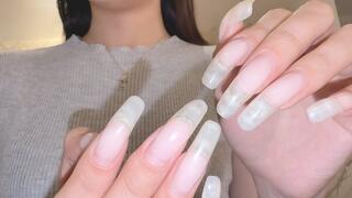 #206 - Long clear nail beds show