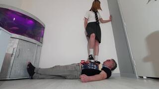 Danielle School Girl Trample Movie FLOOR CAM