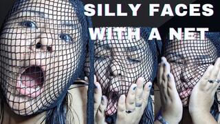 Funny faces in fishnet stockings