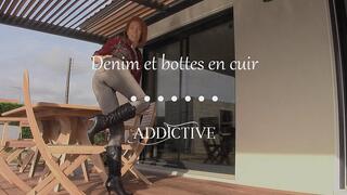 French - Denim et bottes en cuir