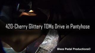 000-Cherry Glitter TOMs Drive in Pantyhose
