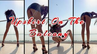 Upskirt On The Balcony- Ebony Goddess Rosie Reed Upskirt Balcony Ignore Worship- 1080p HD