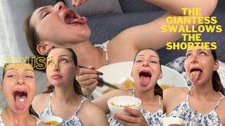 Tiny Men Are a Giantess's Breakfast