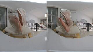 3D VR180 degree YIDE show your dirty feet flip-flops