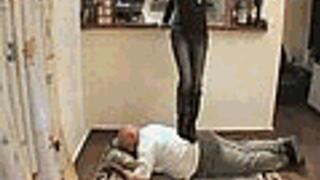 Miss Laurie extreme boots demolition ( EXTREME VIDEO )