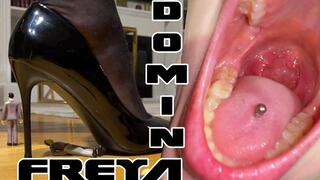 Domina Freya and her hobby of destroying tiny slaves | VORE | FEET CRUSH