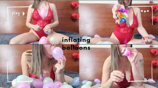 inflating and sucking balloons