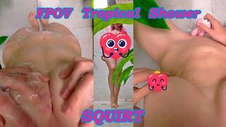 FPOV Squirt in Tropical shower during the rain Lionrynn