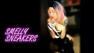 Lady Angela smelly NIKE sneakers topless latex leggings foreign accent MILF