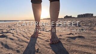 Pre-footjob walk in the sand and ocean searching for the right spot to drain him, NYC feet, Rockaway beach, sandy, wet milf feet walking show, size 9