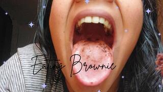 Eating brownie