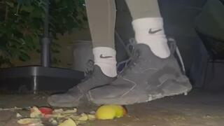 Girl Nike sneakers Crush food fruit