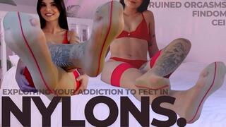 Findom Fun in Nylons + Ruined Orgasm, CEI