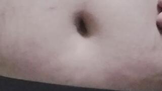 Smoking wearing a hot black baby doll