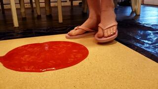 Cici's Sticky Holey Flip Flops