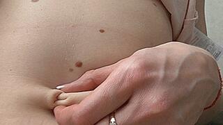 The belly button is turned inside out! MP4