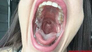 Wet, wide, tearful yawn HD