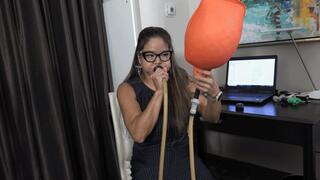 Alexis Blows Up Her First Chinese Hot Water Bottle (MP4 - 1080p)