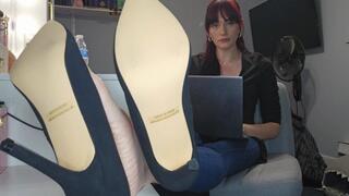 It's a busy work day & I am way behind on work I call you into my office and tell you to lock the door I need this more than ever I take my heels off and tell you to go crazy, but not to crazy because there are people around You start tickling my feet as