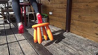 stuck heels from a fall m