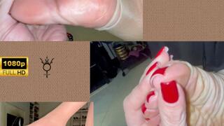 Pantyhose peep toe, sweaty Louboutins of Empress Bella Sadic