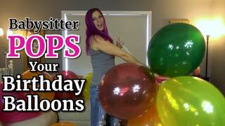 Babysitter Pops Your Birthday Balloons REMASTERED Balloon Femdom - Subtitles - Kylie Jacobs - MP4 1080p HD