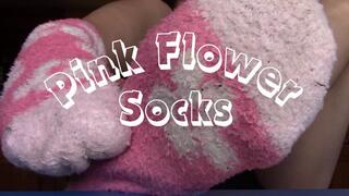 Pink Flower Socks