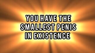 YOU HAVE THE SMALLEST PENIS IS EXISTENCE!