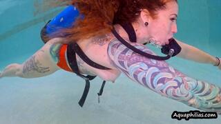 Aquaphilias- Naughty Jinjer- No Mask SCUBA Nude Swim Orgasms