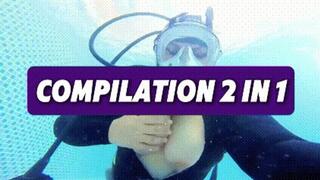 Compilation 2 in 1 Underwater Fetish Girl