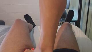 muscular calves trampling my cock and crushing my soul