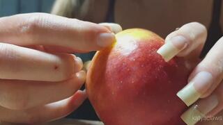Destroying Apple Natural Long Finger Nails