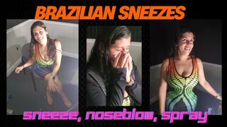 BRAZILIAN SNEEZES WITH SNEEZE AFTER SNEEZE AFTER SNEEZE! BRAZILAIN BELMIRA!
