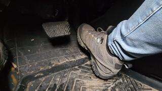 Driving to work in Merrill hiking boots