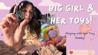 Giant Girl and Her Toys
