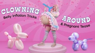 Clowning Around - Belly Inflation & Pregnant Tease
