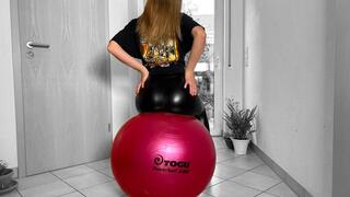 hot pink gymball destruction