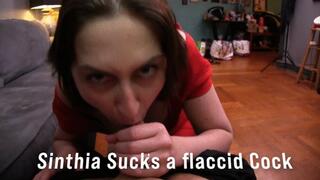 Sinthia sucks a flaccid Dick 1
