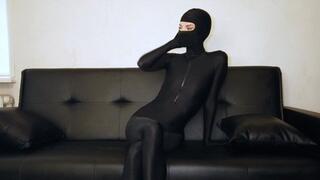 Zentai Ninja and Her Girlfriend in Puffy Sack