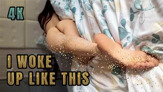 I WOKE UP LIKE THIS : Barefoot - Ass fetish - Foot fetish - Voyeur - Lazy - Tanga - Panty fetish - Booty - Butt - Natural tits