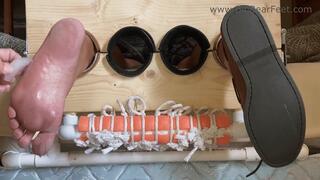 Ice The Feet - dirty feet from outside, hold the feet still with ice punishment