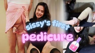 Sissy-in-Training's First Pedicure