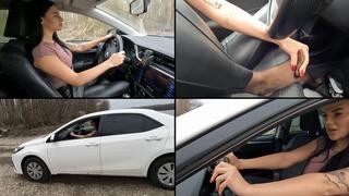 Jade practices burnouts for the first time